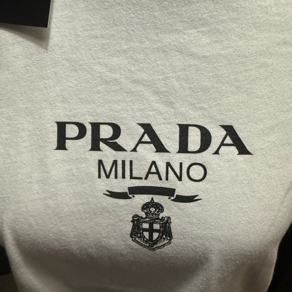 Prada White Logo Women’s Tee - Picture 2 of 5